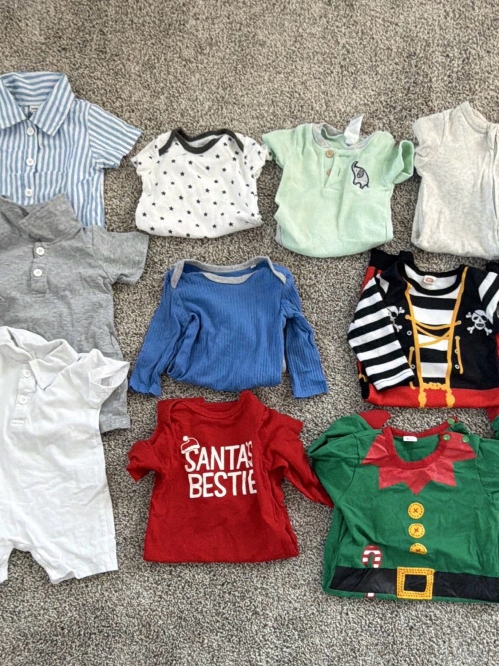 Unisex Boy Baby 3 -6 Months Cotton Clothing Lot 10pc Multicolor Mixed Christmas